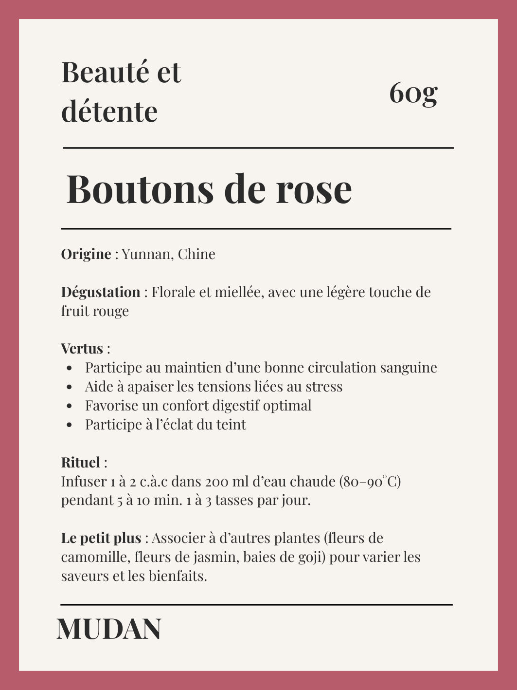 Boutons de Rose - 60g