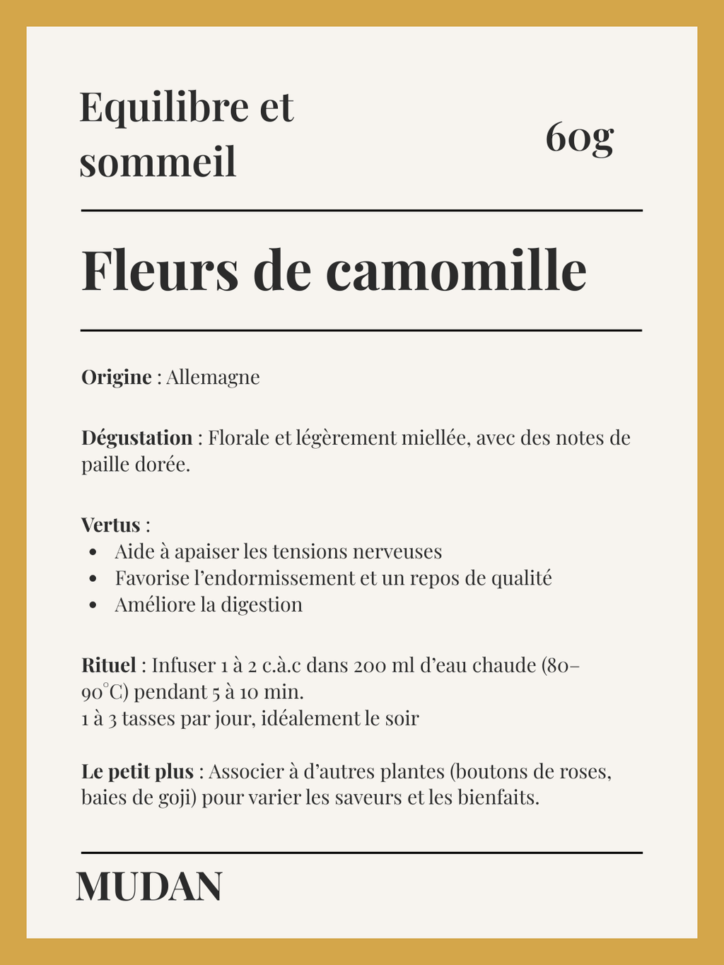 Fleurs de Camomille - 60g