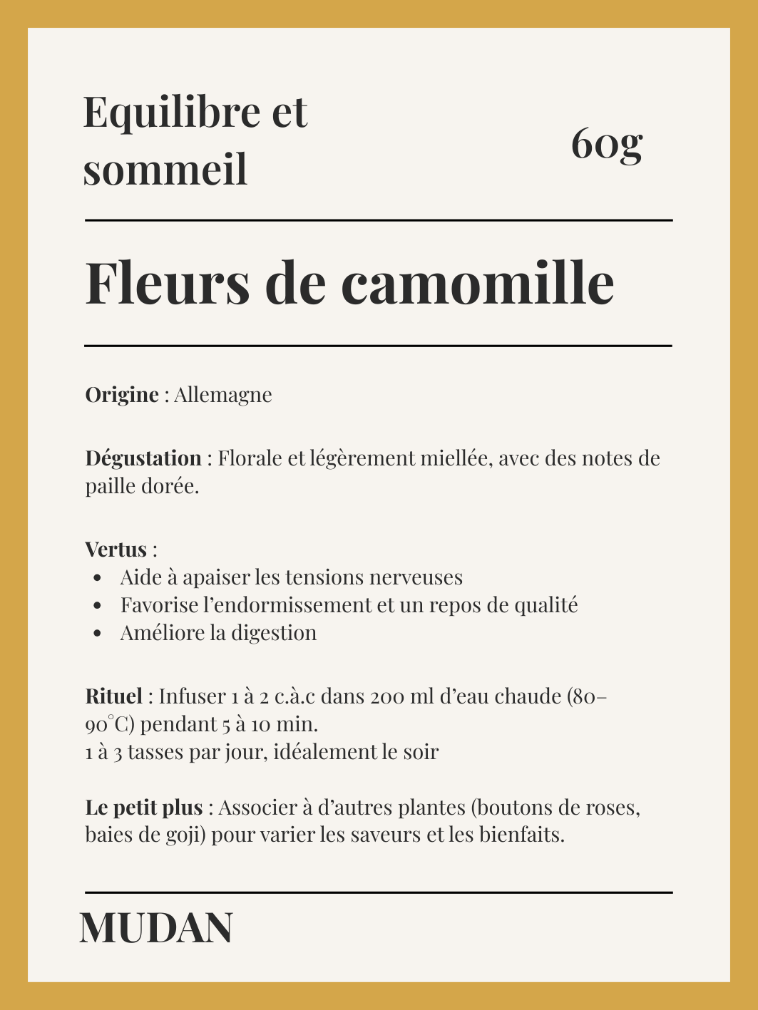 Fleurs de Camomille - 60g