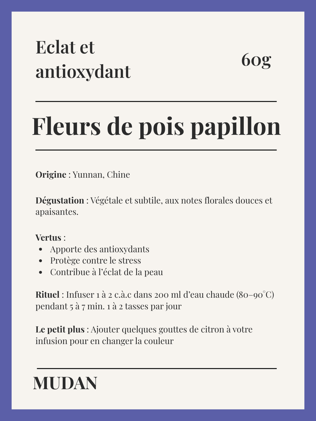 Fleurs de pois papillon - 60g