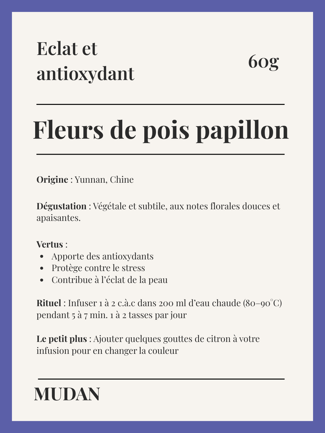 Fleurs de pois papillon - 60g