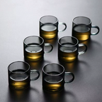 Lot de 6 tasses en verre 100mL