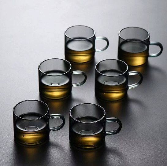Lot de 6 tasses en verre 100mL