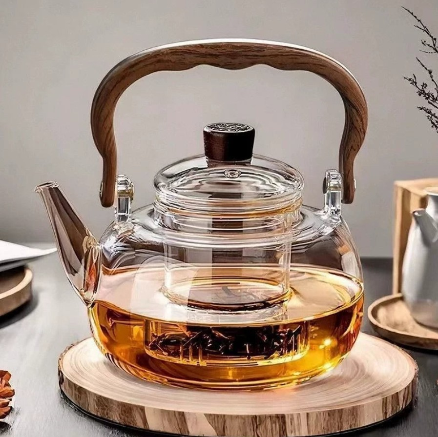 Théière en verre borosilicate 1,10L